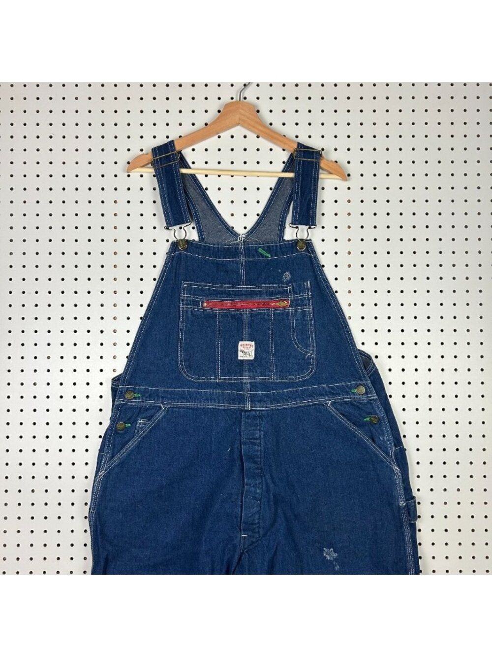 Pointer Brand Overalls 40x29 Denim Blue Jeans Work Wear 90s Worn Painter Worn